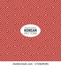 Traditional Korean pattern. This is a simple vector illustration with harmonious blend of retro and modern styles. The color can be changed if needed. Eps10 vector.