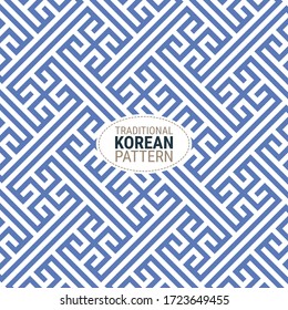 Traditional Korean pattern. This is a simple vector illustration with harmonious blend of retro and modern styles. The color can be changed if needed. Eps10 vector.