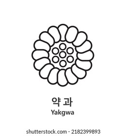 The traditional Korean
sweet dessert Yakgwa icon.(Translation Yakgwa.)