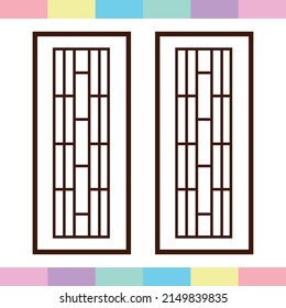 traditional korean window. traditional interior
