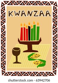 traditional kwanzaa stuff drawn in simple manner