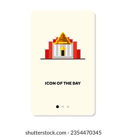 Traditional landmark icon. Building isolated vector sign. Sightseeing and tourism concept. Vector illustration symbol elements for web design and apps