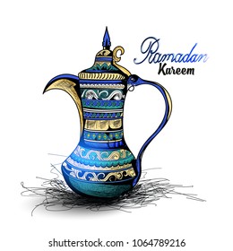 traditional lantern of Ramadan- Ramadan Kareem beautiful greeting card , Ramadan kareem 