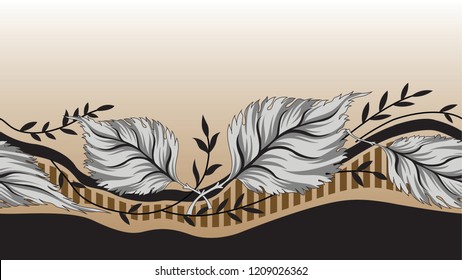 traditional leaves border