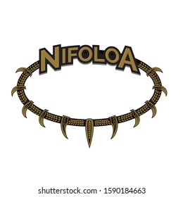 traditional logo design and necklace vector