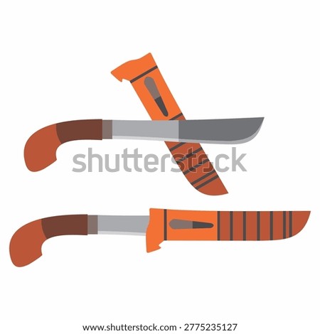 Traditional Machete Display Set with Sheath Extraction and Blade Reveal Action