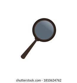 traditional magnifying glass drawing in black color, vector