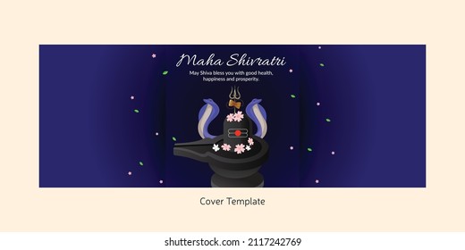 Traditional maha shivratri cover page design template.