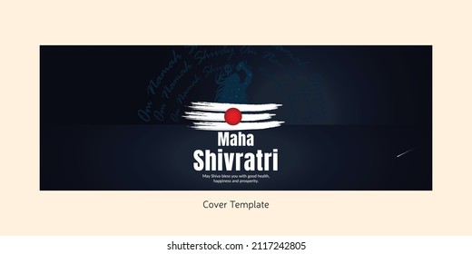 Traditional maha shivratri cover page design template.