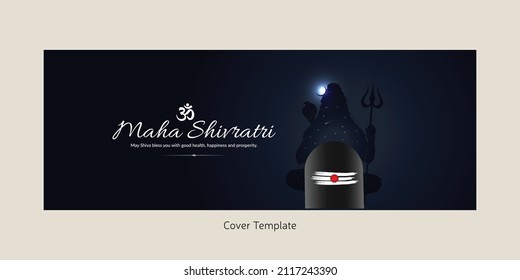 Traditional maha shivratri cover page design template.