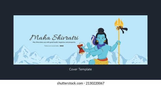 Traditional maha shivratri hindu festival cover page template.