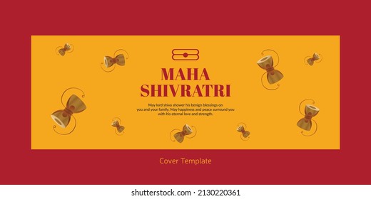 Traditional maha shivratri hindu festival cover page template.