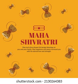 Traditional maha shivratri hindu festival banner design.