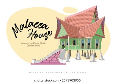 Traditional Malaysia Malay House Vector