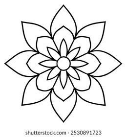 Ilustração tradicional do vetor da arte de Mandala - Projeto geométrico intrincado do padrão