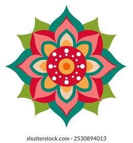 Traditional Mandala Art Vector Illustration – Intricate Geometric Pattern Design
