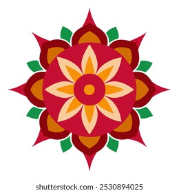 Traditional Mandala Art Vector Illustration – Intricate Geometric Pattern Design
