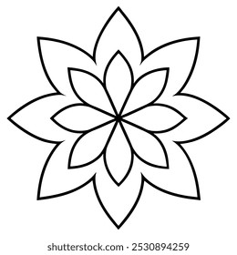 Traditional Mandala Art Vector Illustration – Intricate Geometric Pattern Design