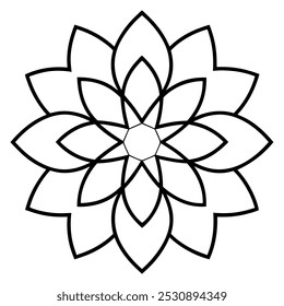 Traditional Mandala Art Vector Illustration – Intricate Geometric Pattern Design