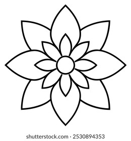 Traditional Mandala Art Vector Illustration – Intricate Geometric Pattern Design