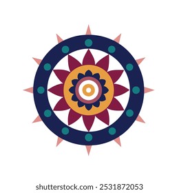 Traditional Mandala Art Vector Line Art Illustration.
