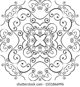 traditional mandala with black colour