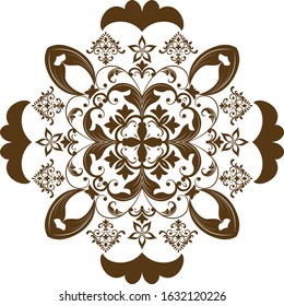 Traditional mandala with brown colour