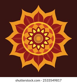 Diseño tradicional del Vector del diseño del mandala