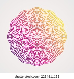 Traditional mandala with flower shape. background decorative. suitable for henna, tattoos, photos, coloring books. islam, pakistani, arabic