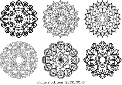 Traditional Mandala with Folk Art Patterns

