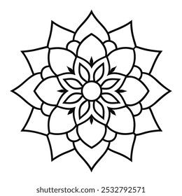 Traditional mandala vector art illustration