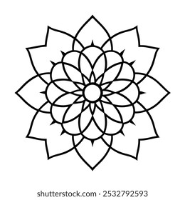 Traditional mandala vector art illustration