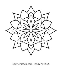 Traditional mandala vector art illustration