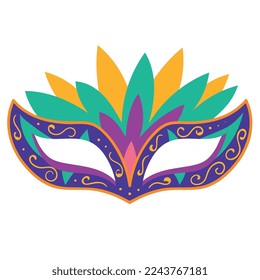 traditional mardi gras mask icon