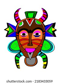 traditional mask by showing firmness, honesty, courage