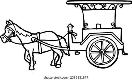 traditional means of transportation horse vector