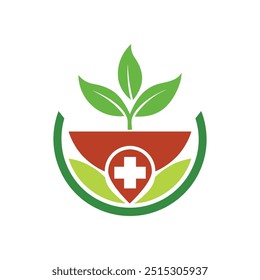 Ilustração do ícone do logotipo da medicina tradicional ideia criativa