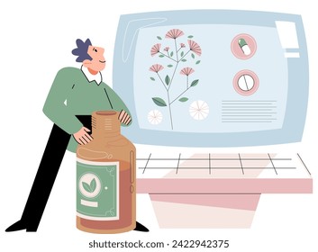 Traditional medicine vector illustration. Wellness is symphony, and traditional medicine plays harmonious melody Natures whispers carry secrets medicinal plants to ears traditional medicine