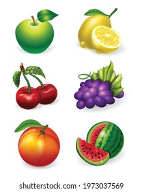 Traditional Mediterranean fruit isolated on white background
