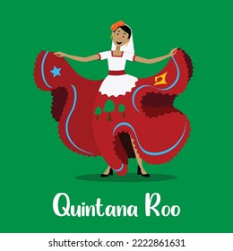 Traditional mexican clothes for women in the estate of Quintana ROO