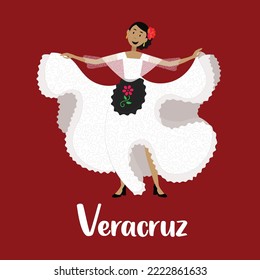 Traditional mexican clothes for women in the estate of Veracruz 