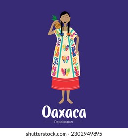 Traditional mexican clothes for women in the estate of Oaxaca