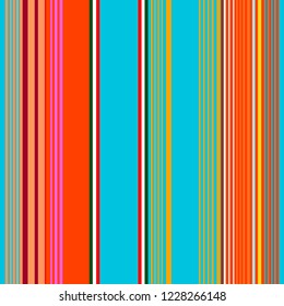 Traditional Mexican Colorful Sarape, Copy Space, Multicolor Lines, Background