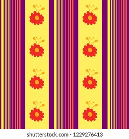 Traditional Mexican Colorful Sarape, Copy Space, Multicolor Lines, Background