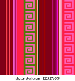 Traditional Mexican Colorful Sarape, Copy Space, Multicolor Lines, Background