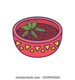 traditional mexican cuisine soup on white background vector illustration design