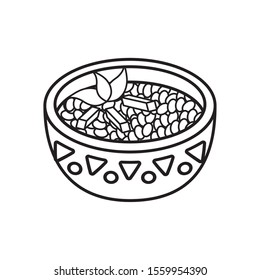 traditional mexican cuisine soup on white background vector illustration design