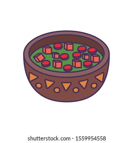traditional mexican cuisine soup on white background vector illustration design