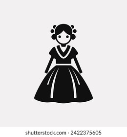 Traditional mexican dress icon - Simple Vector Illustration