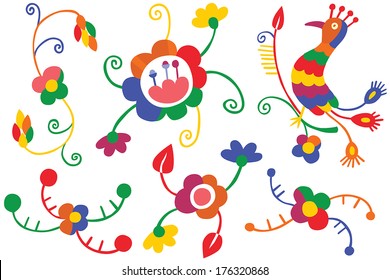 Traditional Mexican Flower Patterns